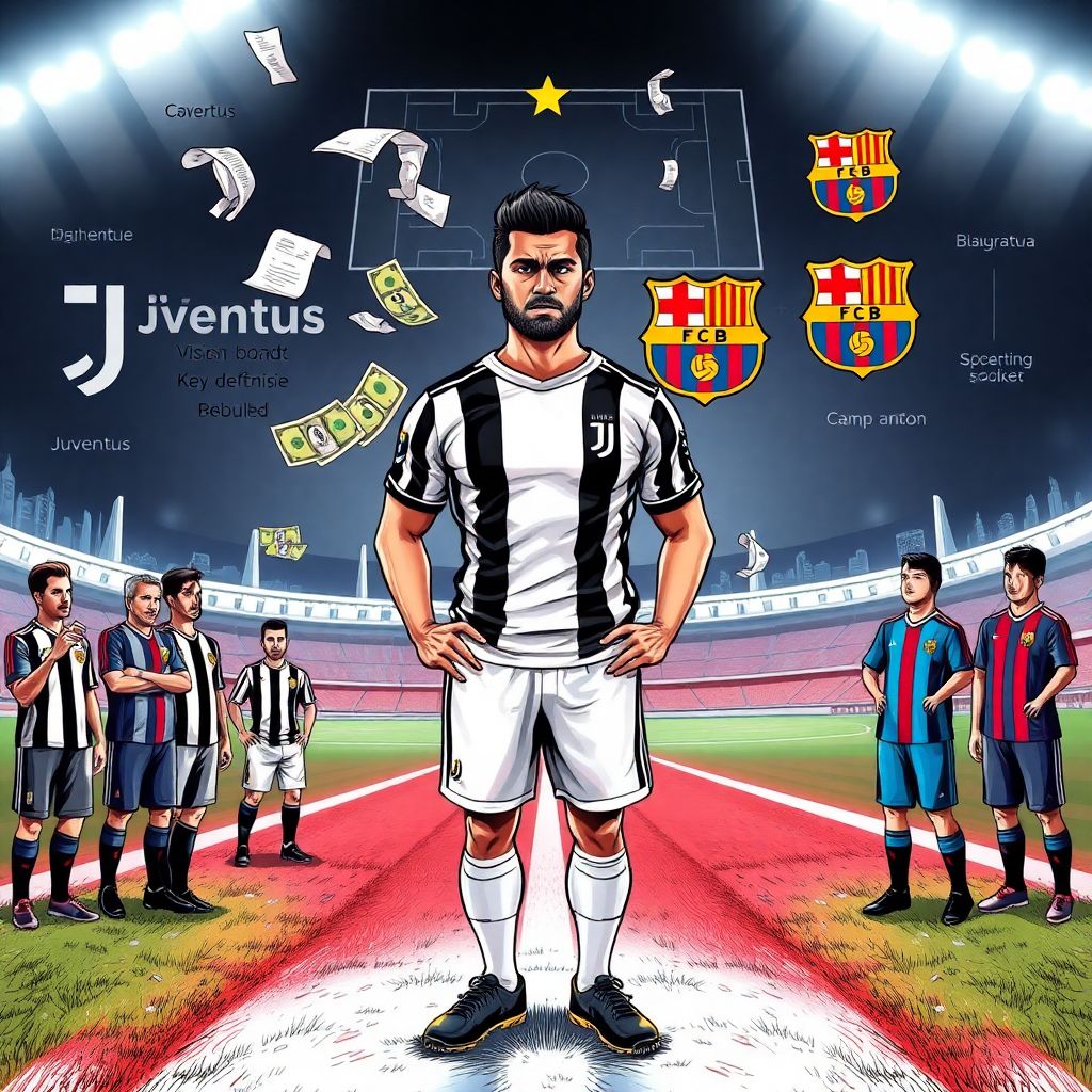 Ювентус перехватывает трансфер защитника у Барселоны и вмешивается в её планы